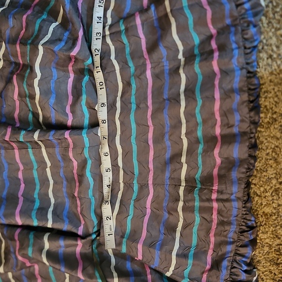 Vtg COLOURS 1980s Power Pastel Striped Drop Waist Skirt Bow Top Set - Picture 15 of 16